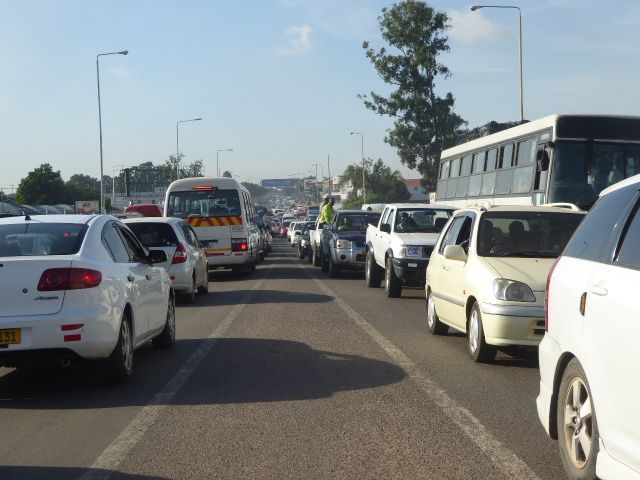 Zimbabwe's a basket case, right? Well, there are basket cases and basket cases. If this is the way into and out of Harare on a weekday morni