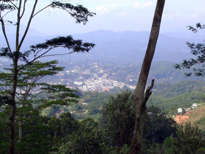 We're climbing above Kandy.