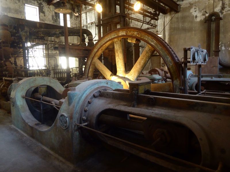 Welcome to the refrigeration plant with its ammonia compressors.