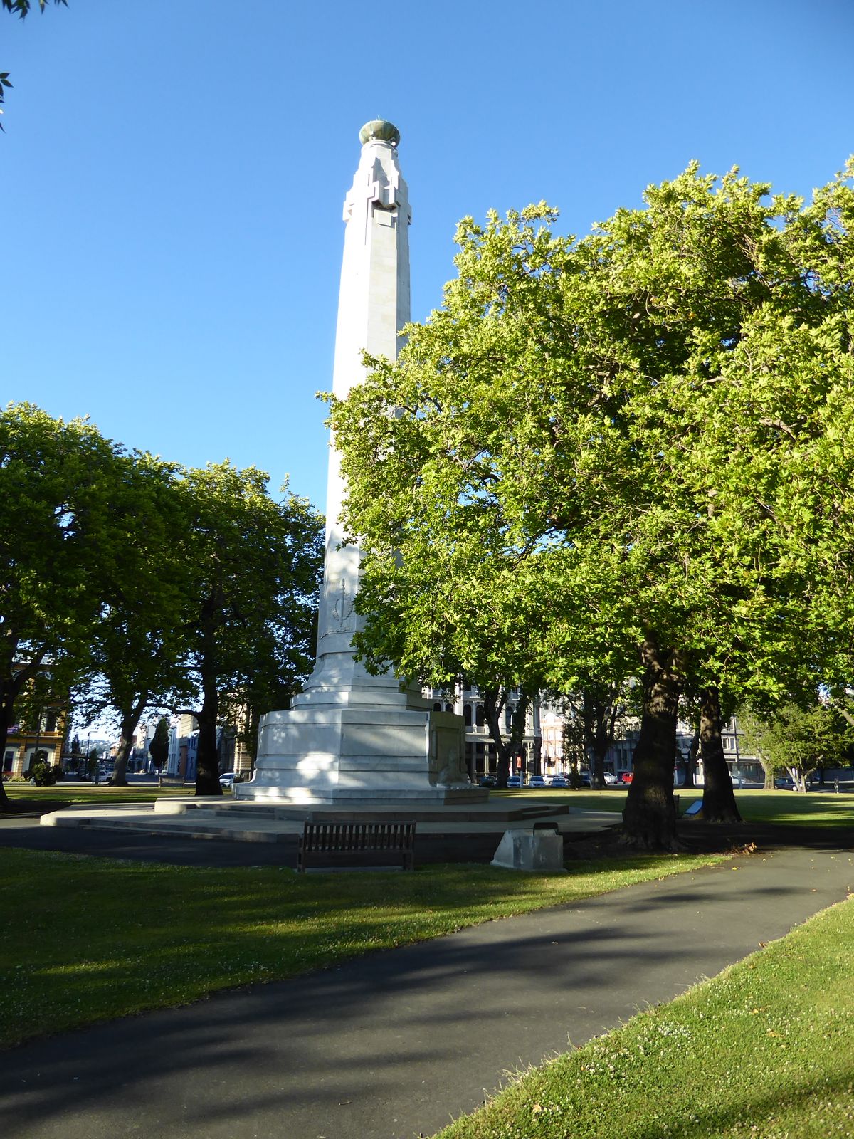 Nearby is the Dunedin Cenotaph, unveiled in 1927 by Prince Albert, later George VI.