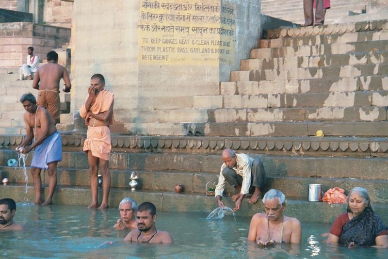 Ritual bathing.