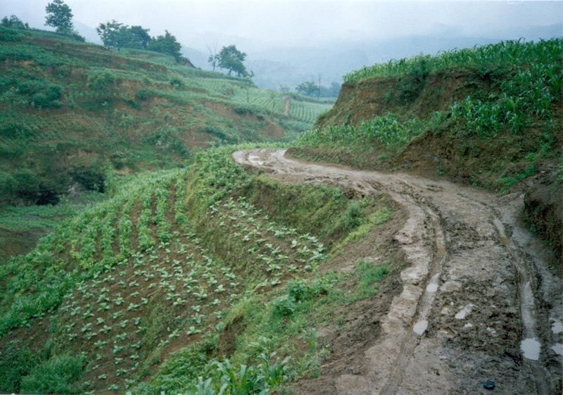 The choice is dust or mud, depending on the season.