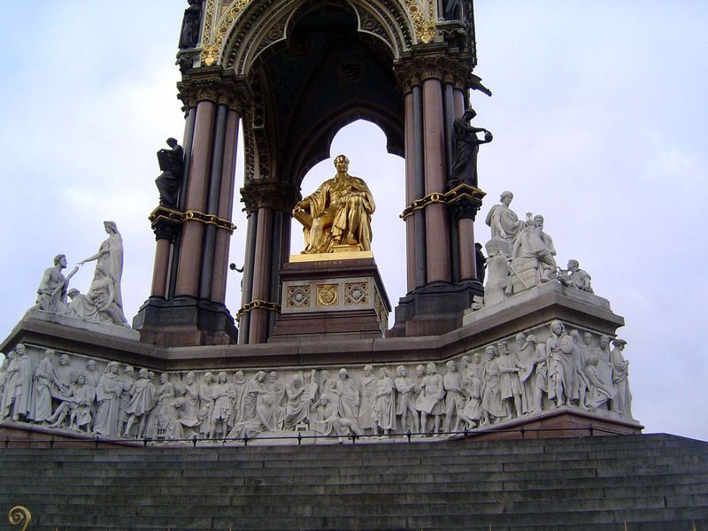 The frieze at the base is in itself a monument to Victorian faith in great men. It was, in Scott's words, "the very soul of the design" p. 2