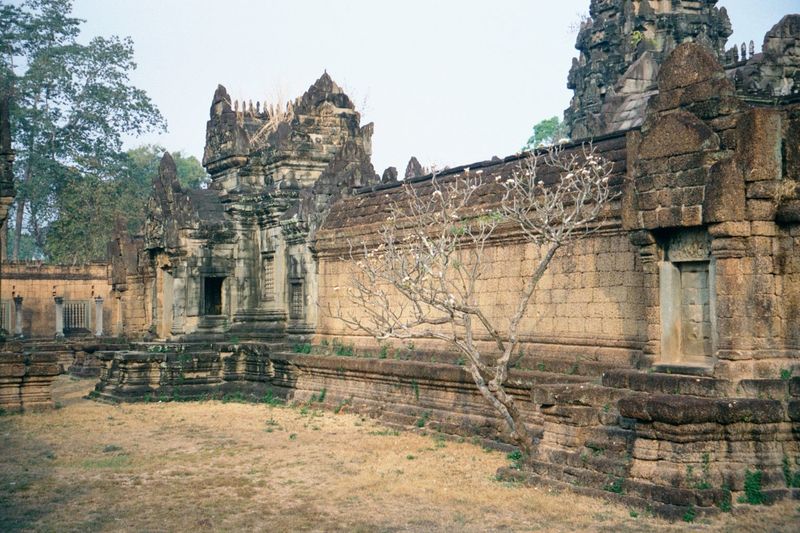 Another view of the outer wall, on the left, and the inner. The structure was built about 1100 and so is contemporary with Angkor Wat. It wa