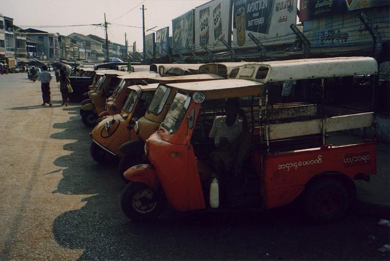 Auto rickshaws are themselves of vintage age.