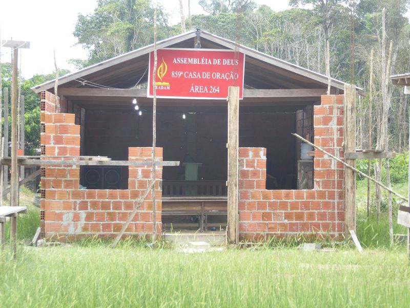 Pioneer settlement means first-generation churches, simple as poverty can make them.