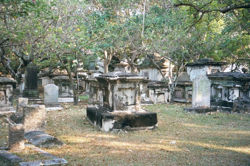A mile to the west, there's a Christian cemetery, consecrated in 1818. Filled by 1900, it was then closed.