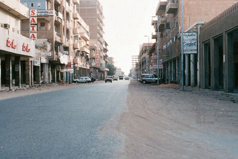 After the British departed, there was a burst of modern construction owing nothing to Sudan's past. Here: Barlaman Parliament Avenue, perhap