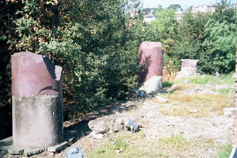 Back in the Roman Forum and continuing west: the Basilica of Constantine opened to the west from its south aisle. Here are fragments of the 