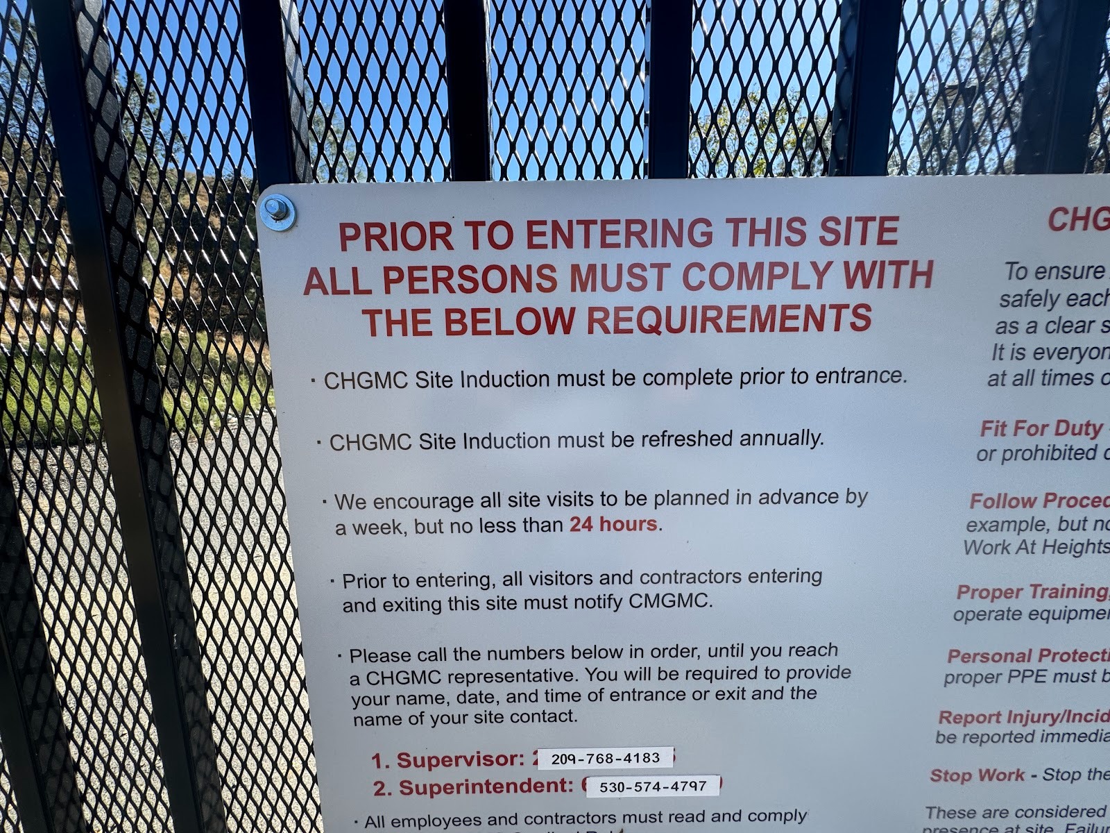 The mine is closed, but remediation work continues.