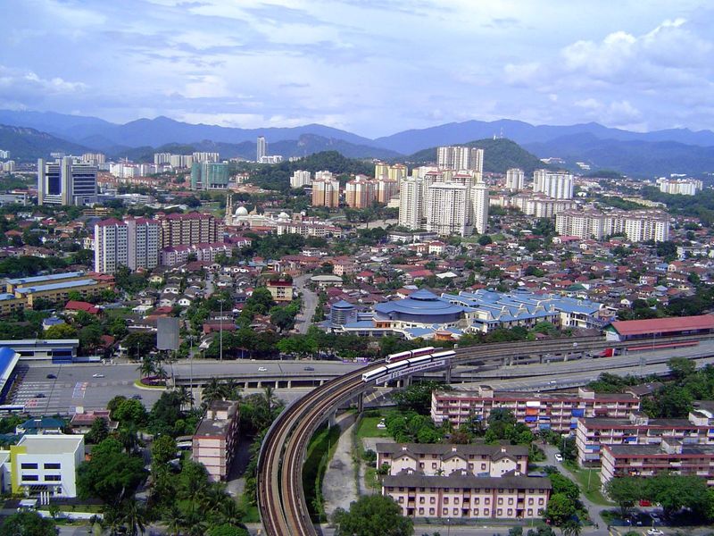 In the years since then, the city has grown amazingly. The view east from Ampang Park looks like an imaginary city in an advertisement paid 