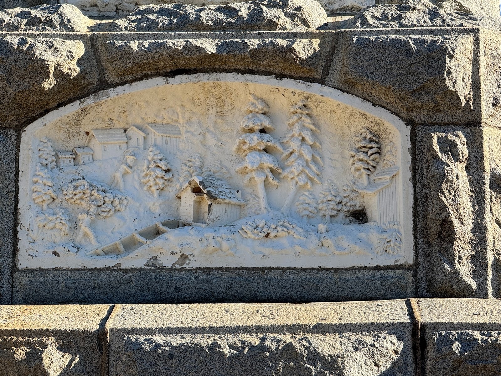 At the base, a relief shows the mill and the tailrace.