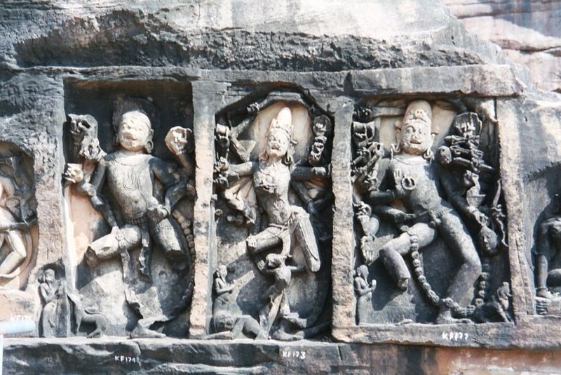 Smaller dire figures ward off enemies.