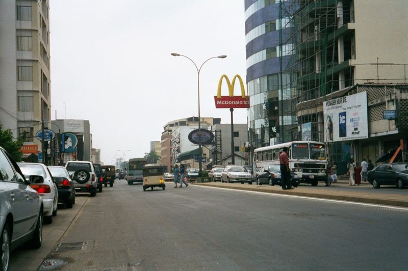 Another view of Galle Road, where McDonald's becomes a refuge for foreigners trying to find a relatively quiet place to sit for a few minute