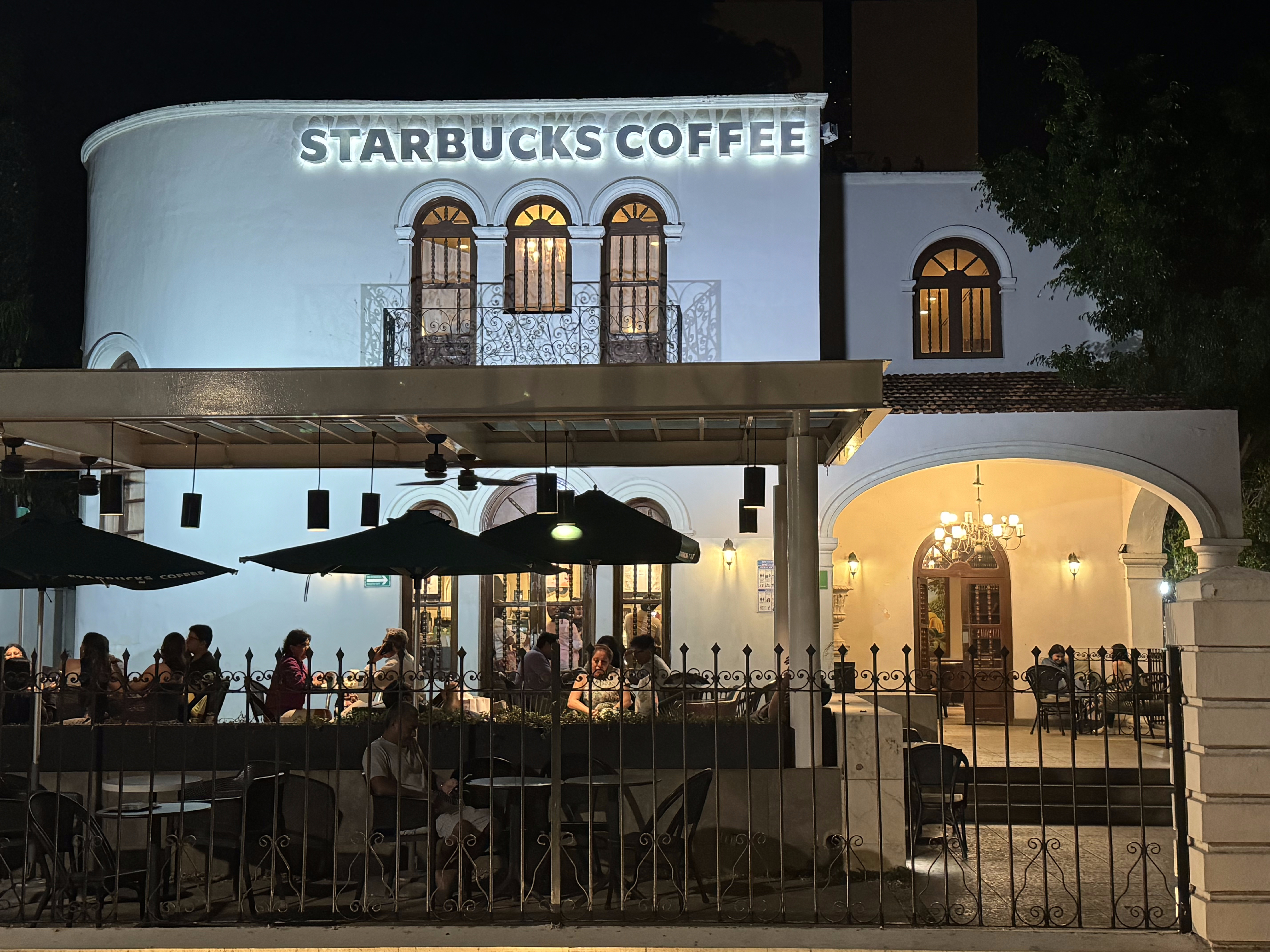 Along the same street, here's a Starbucks in an old mansion..  How many U.S. stores can match it?