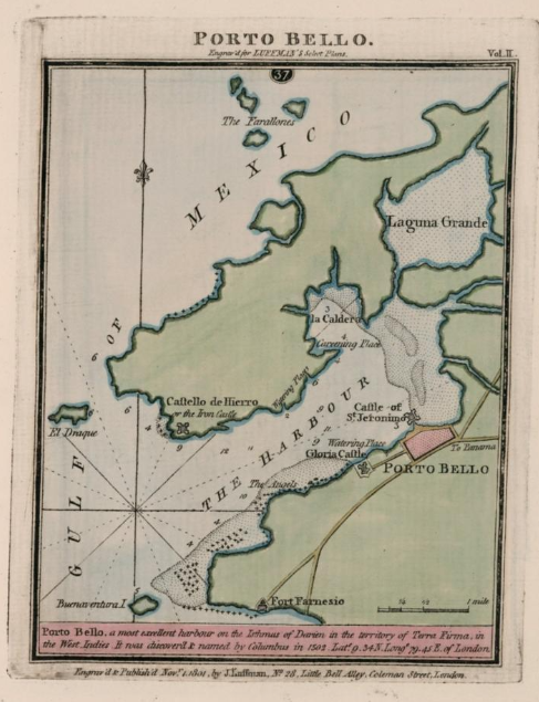 This map from 1801 shows Porto Belo with three protective castles.  We just saw the one labelled "Gloria." https://www.davidrumsey.com/luna/