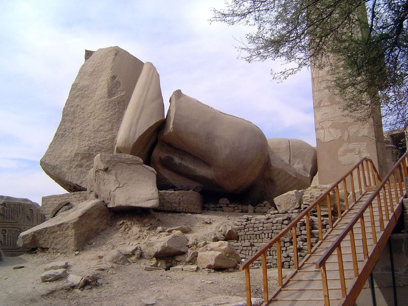 The figure apparently stood for well over a thousand years: Diodorus Siculus in the First Century A.D. claims to have seen it intact.