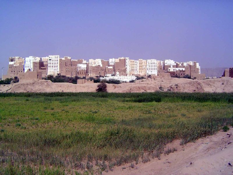 Shibam goes back to the 4th Century B.C., but the buildings of that era are now the dust of the mound on which today's city sits. It's a com