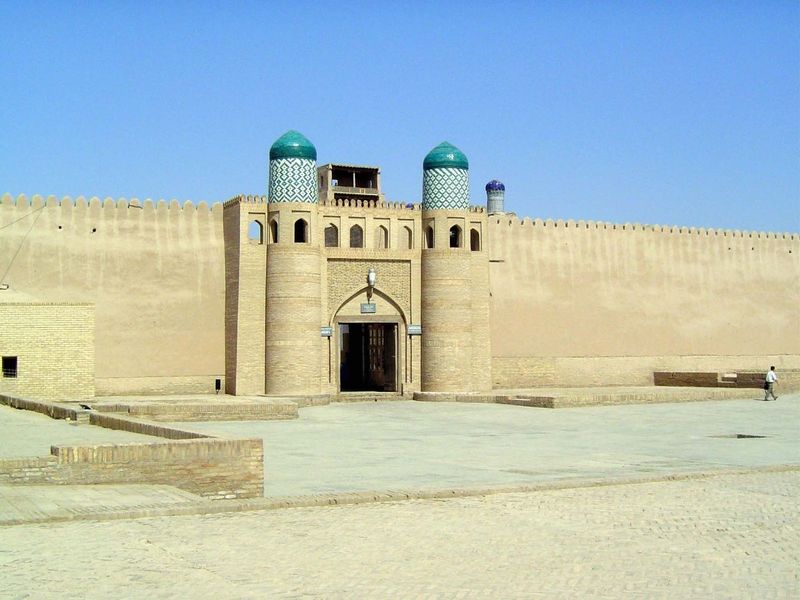 The entrance.