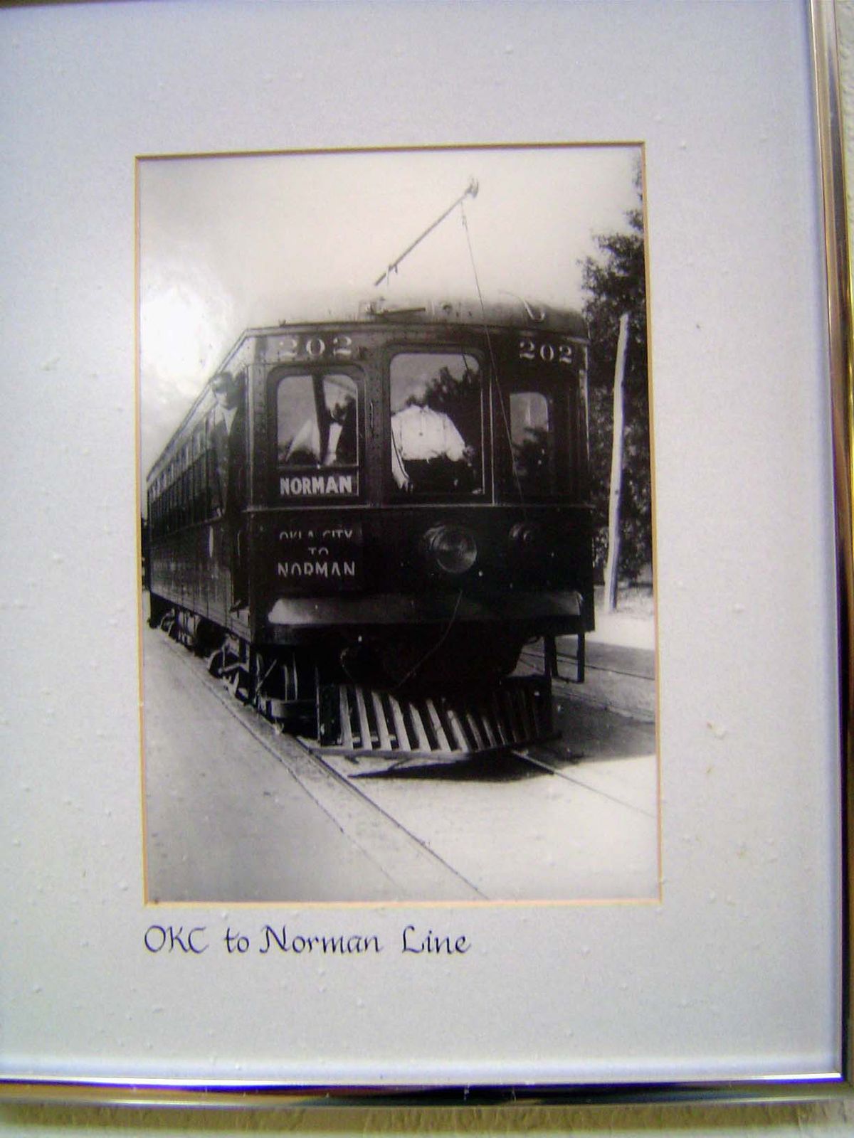 Here's the interurban to Norman, 20 miles to the south; the last one ran in 1954.