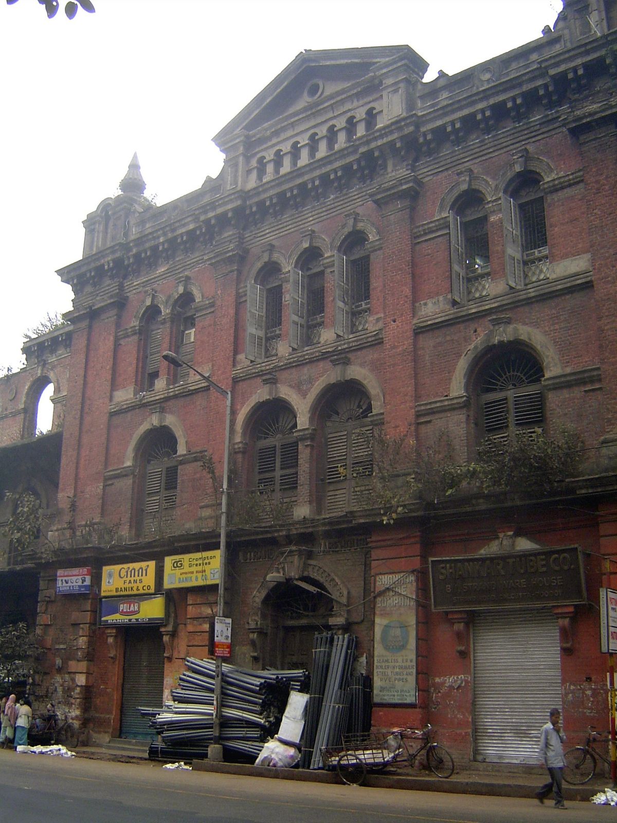 Detail of the warehouse facade. Think it's abandoned?