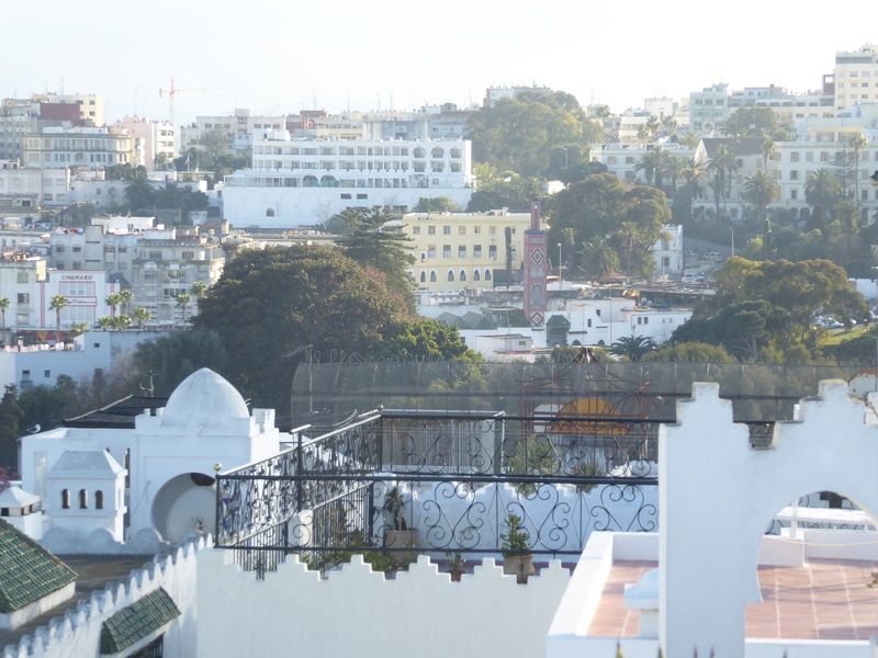 Here it is again, zoomed. It's about 600 meters from the camera, with the intervening, red minaret of the Sidi bou-Abid mosque. The building
