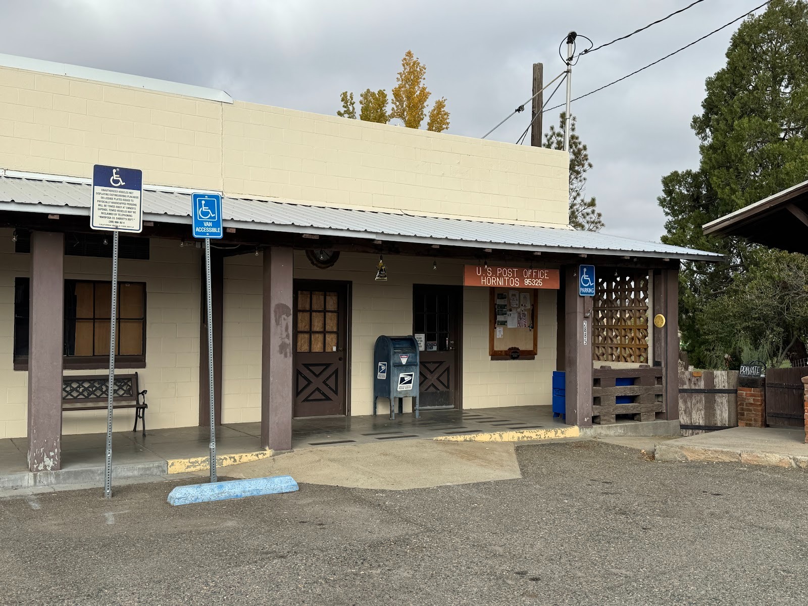 The only place open is the U.S. post office.