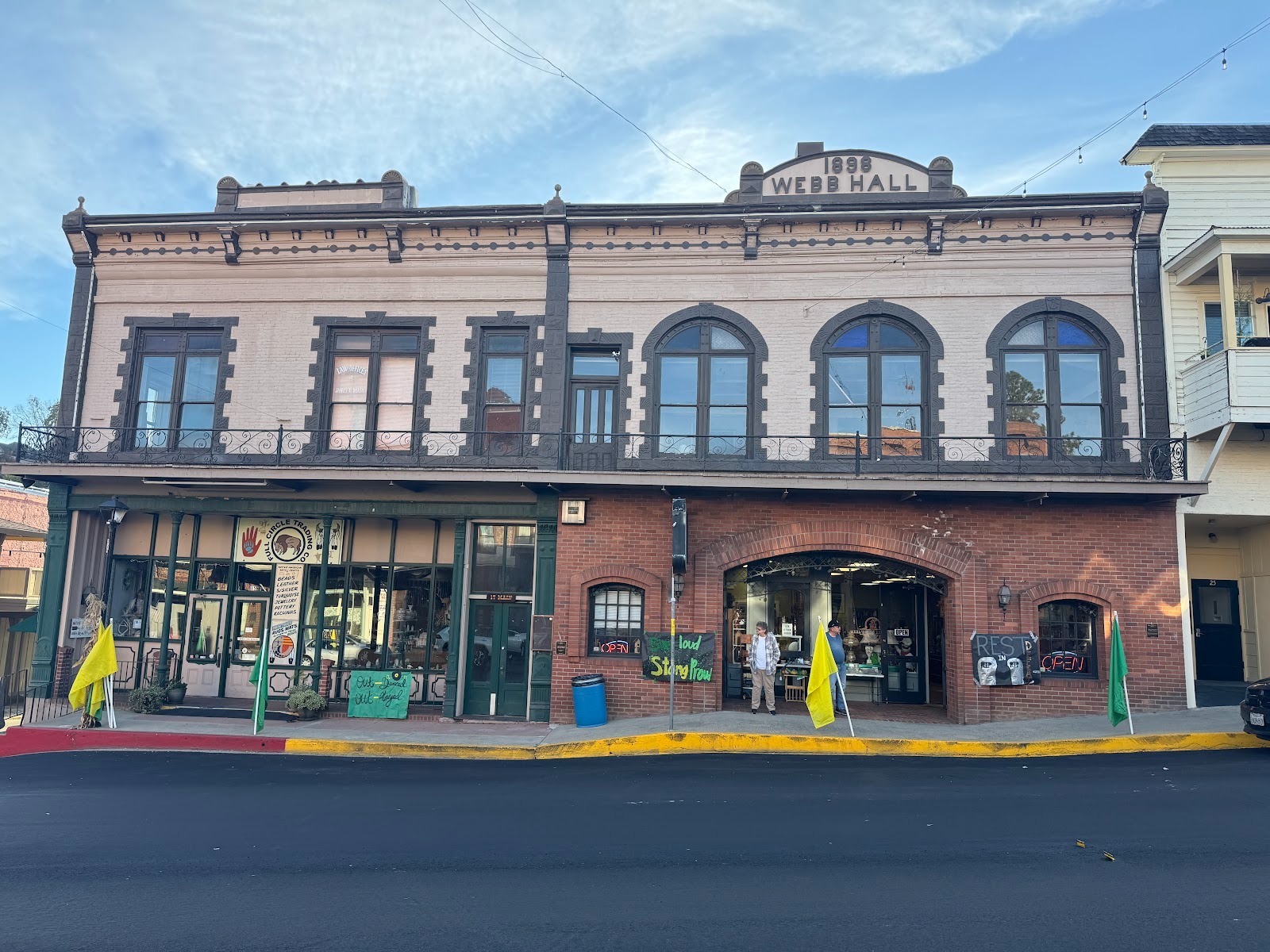 The National is just to our left.  Webb Hall is on the site of what, until 1908, was a livery stable.  It became the office of The Amador Le