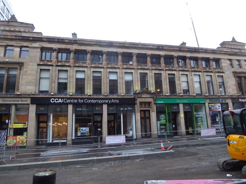 A more modest building by Thomson but still touched by the exotic or "stumpy" columns on what's called the Egyptian Building. It's on Sauchi