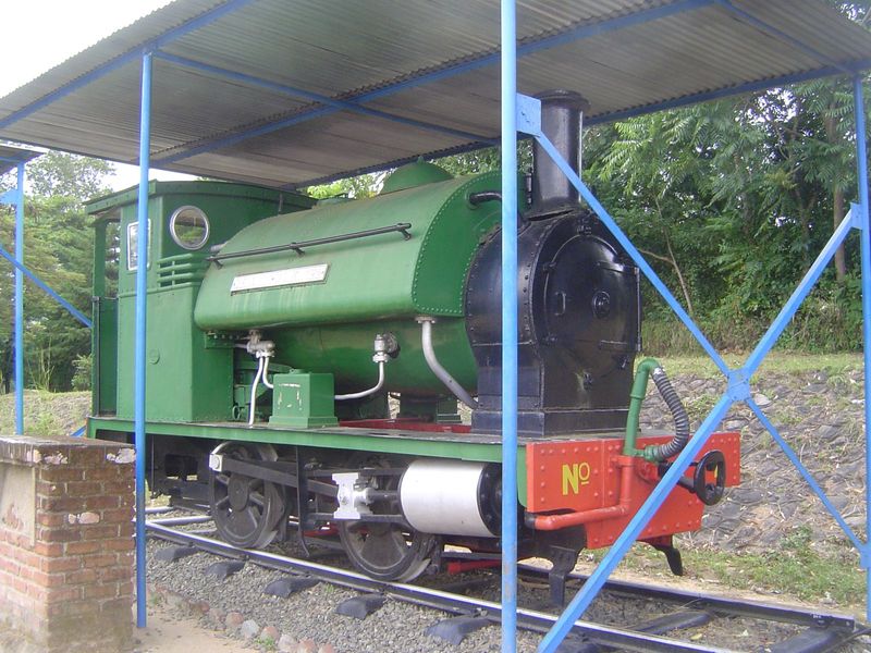 In its early days, the railway was a very simple affair. This engine is on the Malawi Museum grounds.