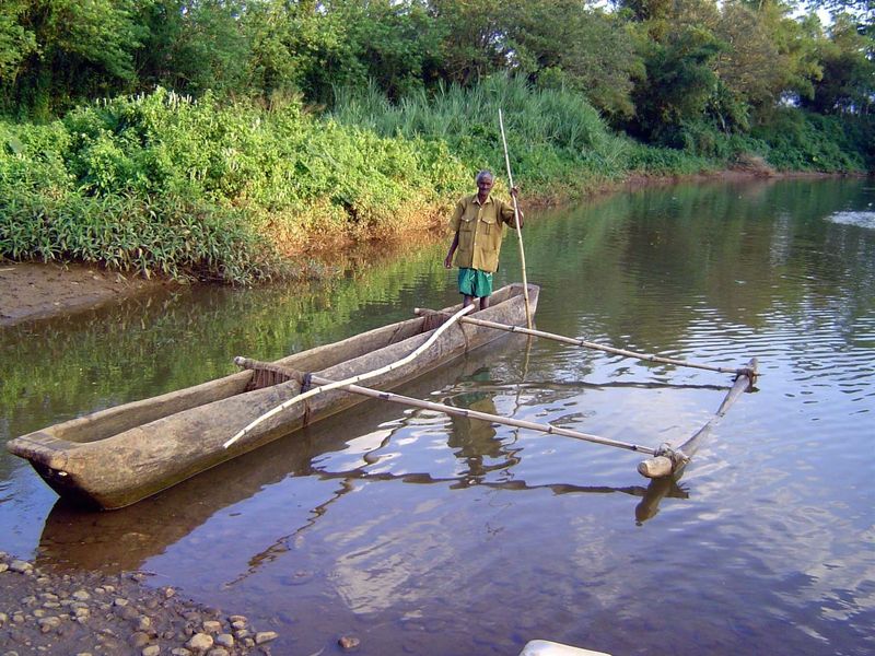 The ferryman owns the dugout, which he says will last only a few years.