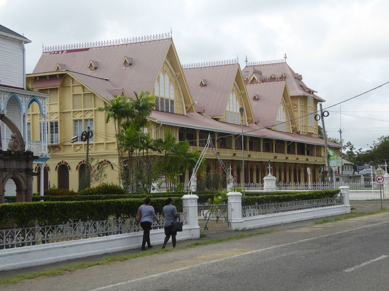 Speaking of the court house, James Rodway wrote about 1900: "The style of architecture is peculiar and seems hardly suitable for Courts of J