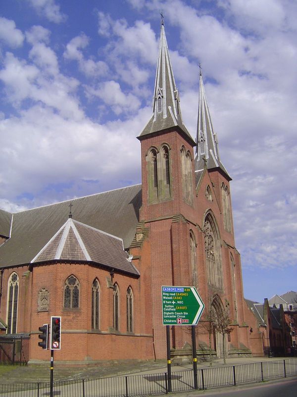 One more church, before we try something different. This is Augustus Pugin's St. Chad's Cathedral, from 1840. Foster calls it a "landmark in