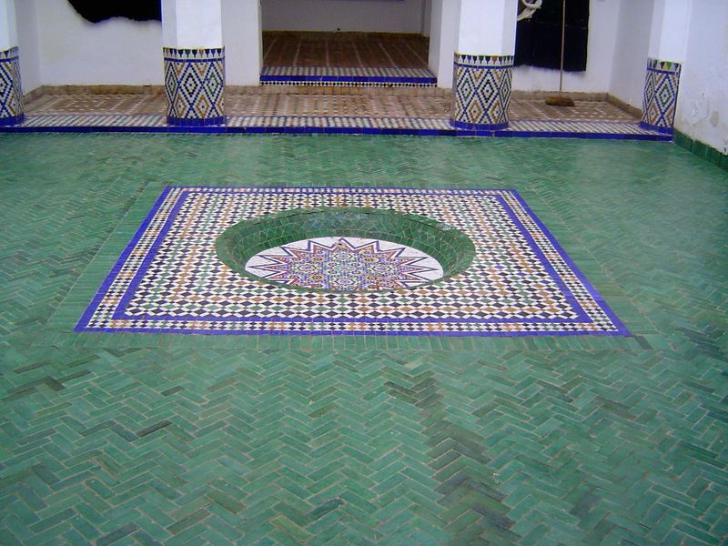 Floor of the courtyard.