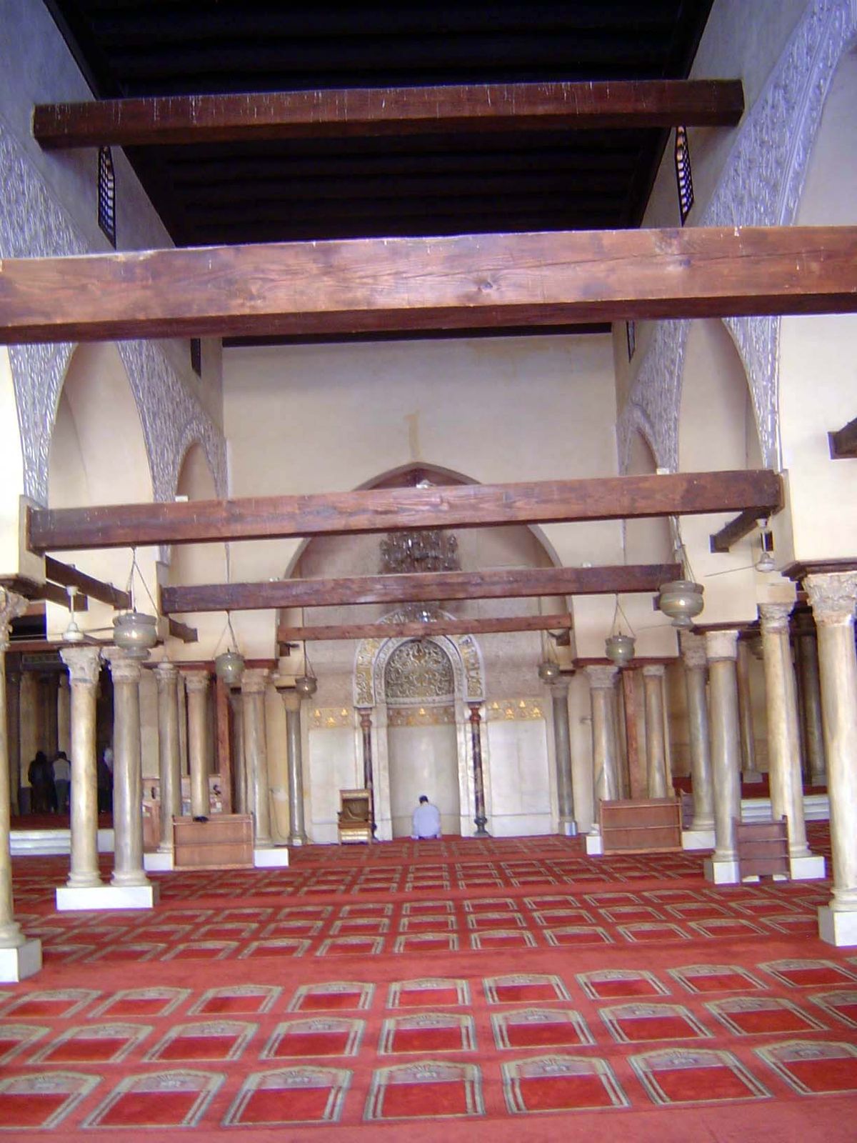 Original mihrab or prayer niche, of the same age. A second one lies farther back to the left, where four additional aisles were added in 175