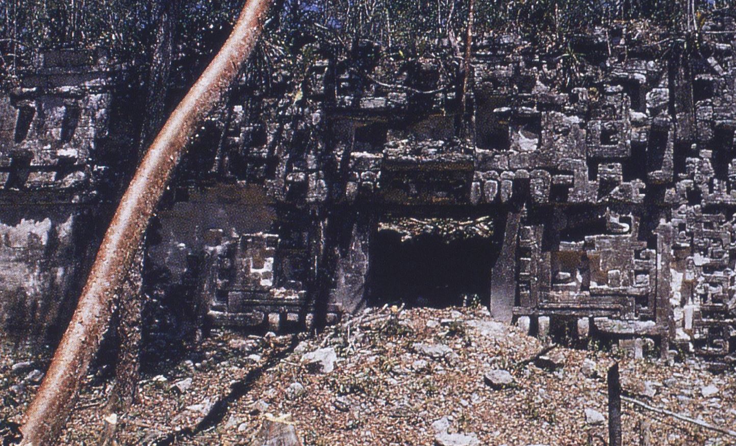 Here's the ruin as it appeared when found.  The late but stalwart photographer Joyce Kelly wrote that, if she had discovered this place, "I