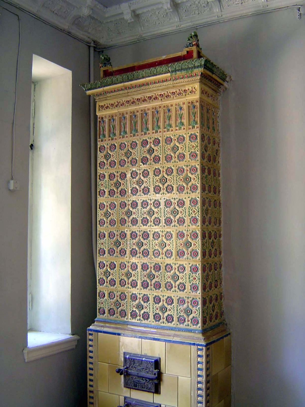 Inside, there's a fine, imported stove.