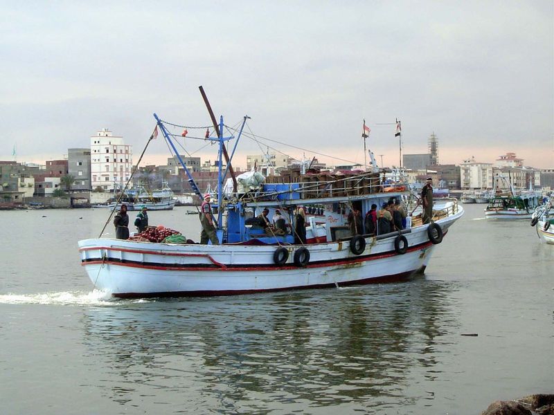Ferries cross to Port Fu'ad, a settlement begun in 1925.