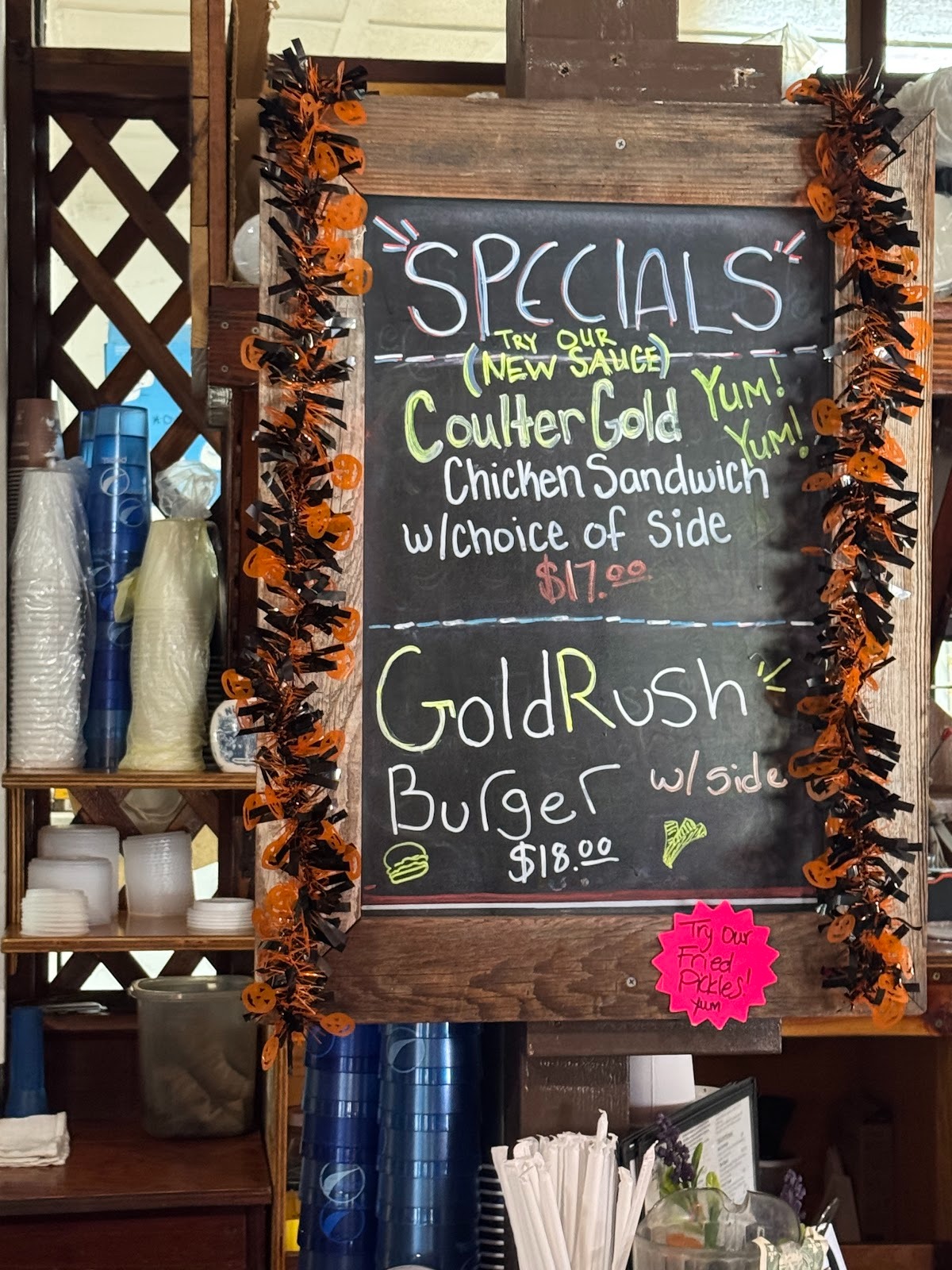 Today's specials.  Gulp!