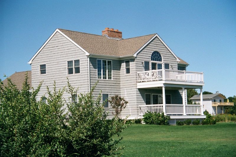 Fronting the park, here's one of big new houses seen from the ferry.