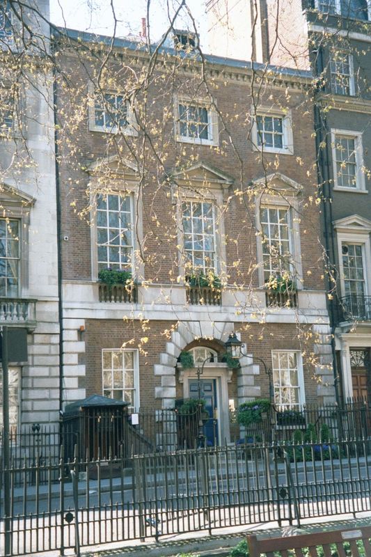 One of the more elegantly proportioned townhouses was built in the 1740s by William Kent for Lady Isabella Finch. The modest facade offers n