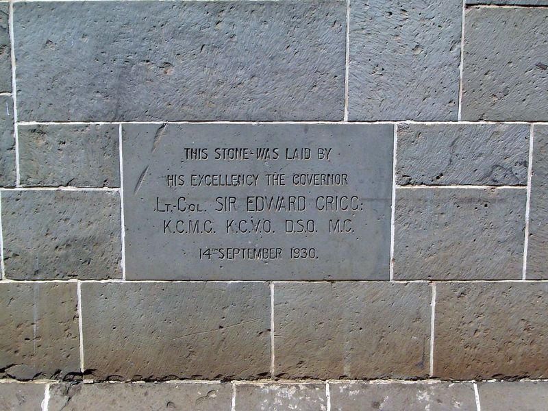 A later addition to the church has its own cornerstone. Grigg was born in Madras, where his father was a member of the Indian Civil Service.