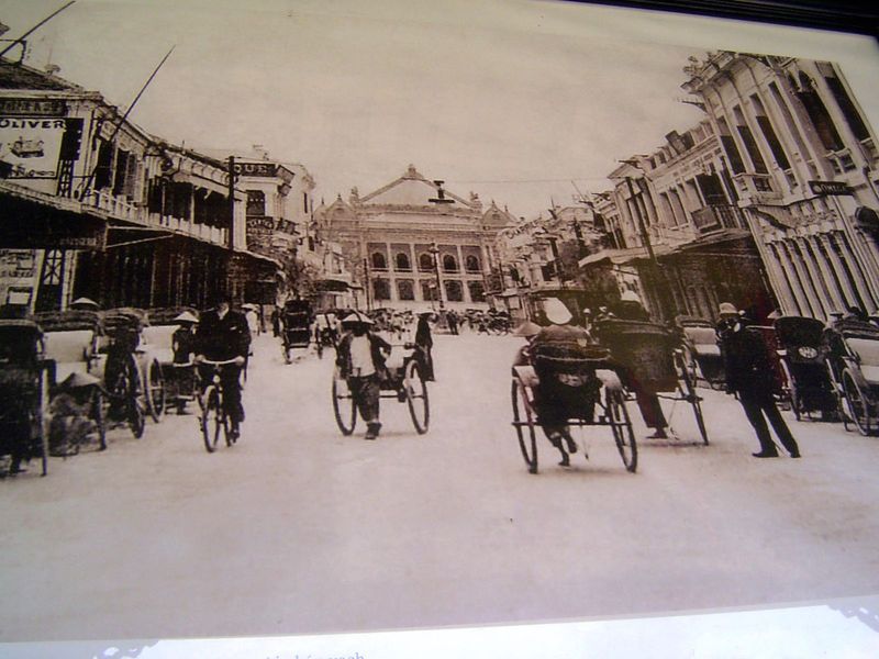 The main commercial street developed by the French terminated at the Opera House. It was called Paul Bert Avenue. Now it's Trang Tien. Henri