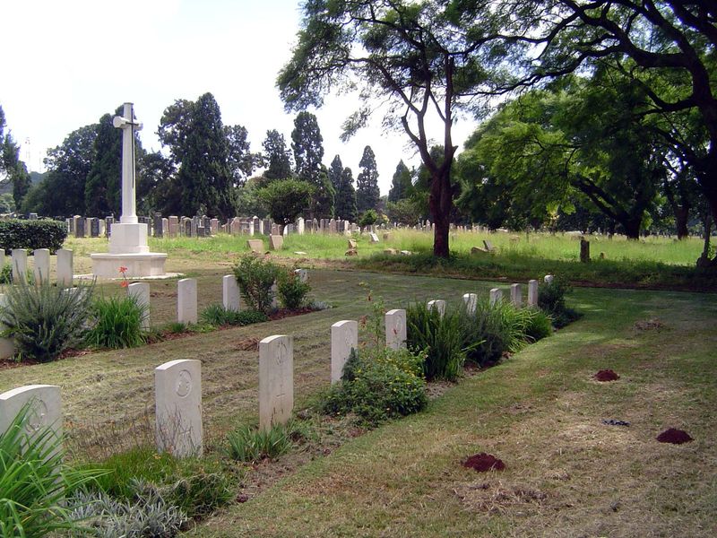 Europeans in the city were at their greatest density in the city's large cemetery.
