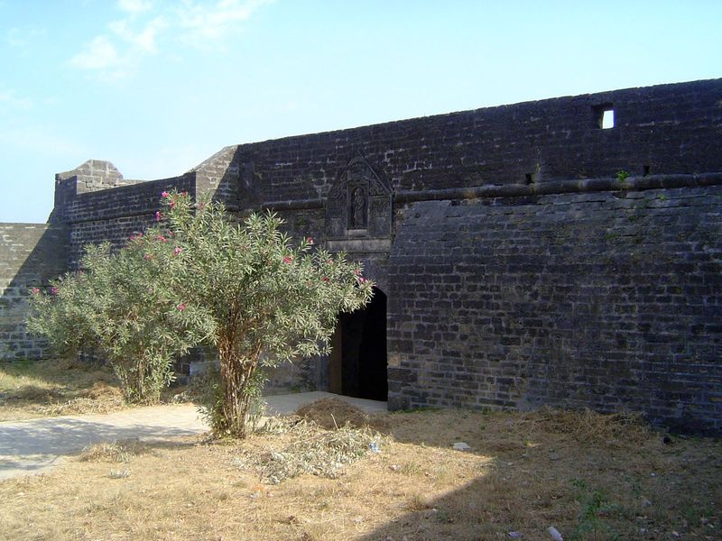 That inscription faces the sea wall of the fort. The door leads to St. Lucy's bastion.