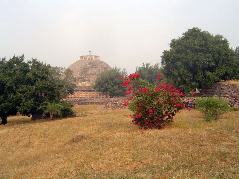 Call it an hour's drive north of town. We're atop an otherwise unremarkable hill. There's not even a legend that the Buddha was ever here, b