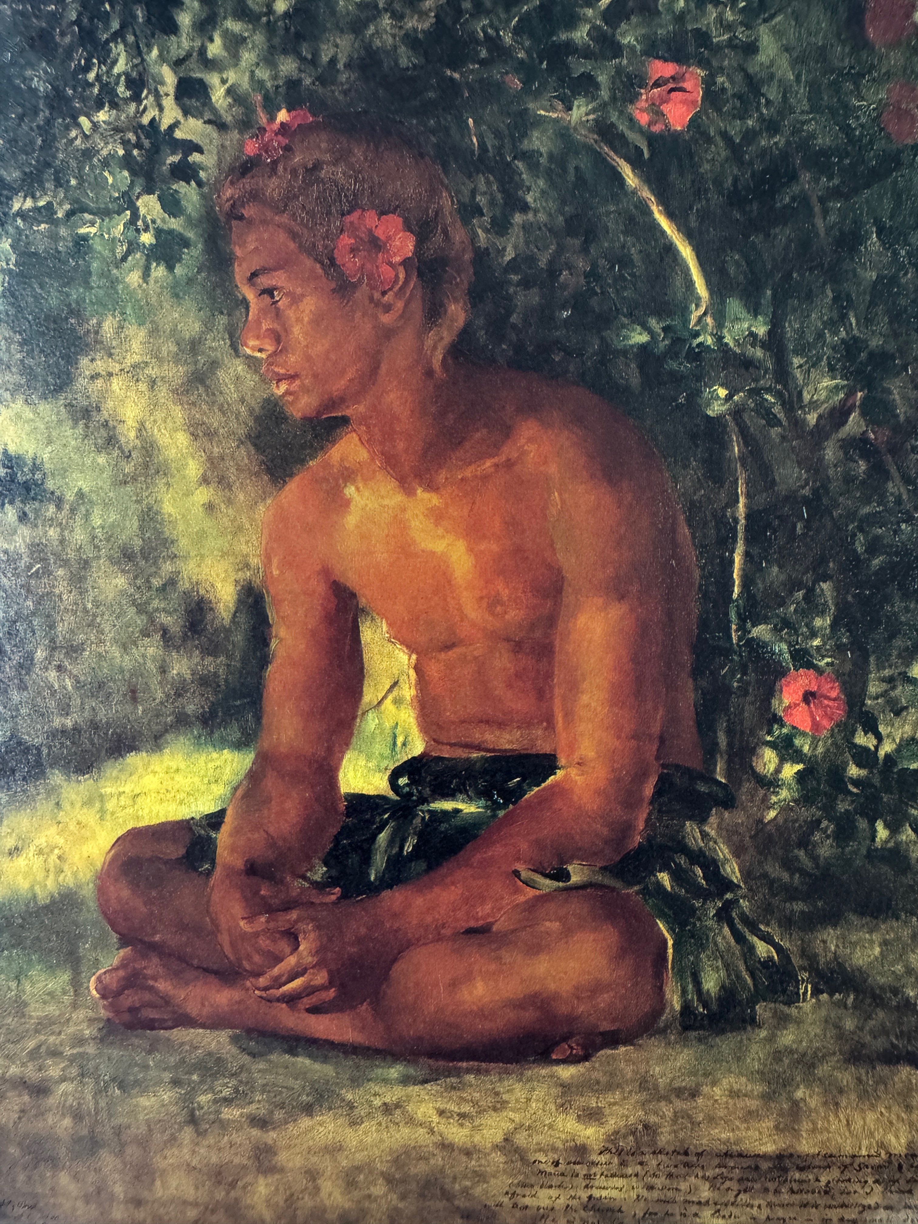 Adams and La Farge stayed as guests of a village chief who supplied them not only with a canoe but with men to row it.  Here's one of them. 