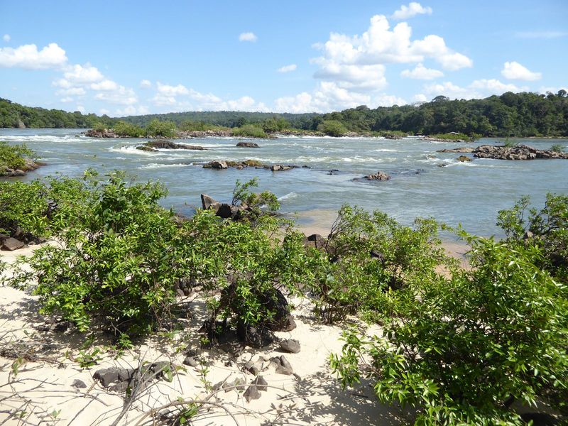 Nearby, a branch of the Tapajos River.