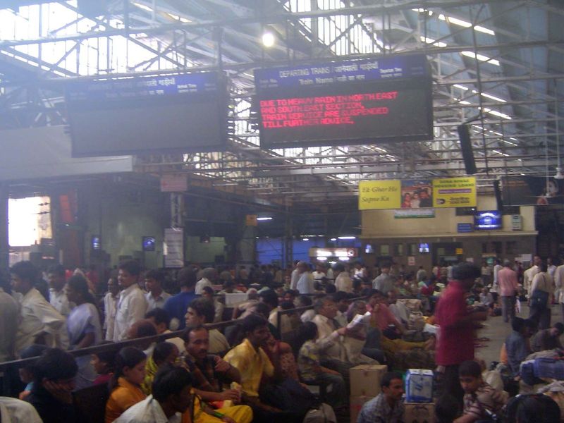 This is the railway passenger's introduction to the VT, since 1996 officially the CST, or Chhatrapati Shivaji Terminus. The new name comes f