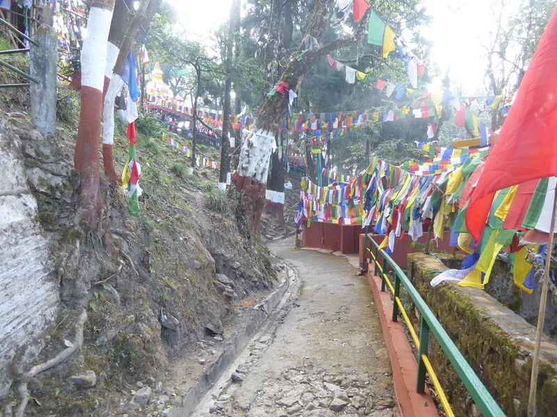 The hill is the site of both Hindu and Buddhist shrines. The Buddhist one is older, but mapmakers label the hill as Mahakal Mandir, which is